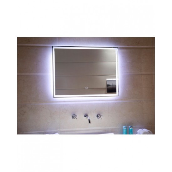 ESPELHO COM LUZ LED WC RETANGULAR 100X60 CM