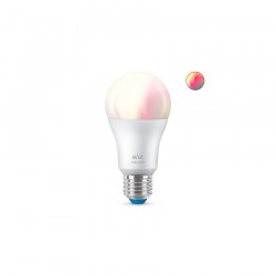 Lâmpada Inteligente LED E27 8W 806 lm A60 WiFi + Bluetooth Regulável RGB+CCT WIZ