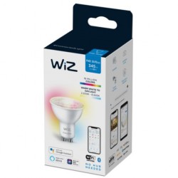 Lâmpada LED Smart WiFi + Bluetooth GU10 PAR16 RGB+CCT Regulável WIZ 4.9W
