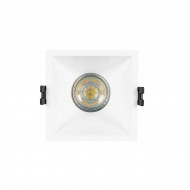 Aro Downlight Quadrado Baixo UGR para Lâmpada LED GU10 Corte 85x85 mm