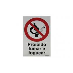 Sinal proibido fumar e foguear 200x300 PECOL