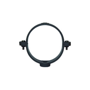 Abraçadeira PVC 90 mm circular cinzenta para caleira