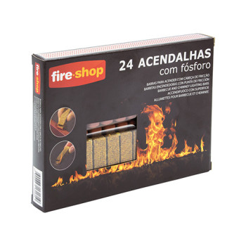 Acendalhas ecológicas Fireshop 24 cubos com fósforo