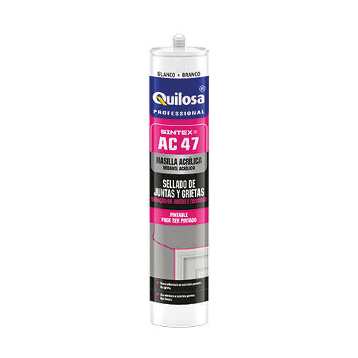 Acrílico Quilosa Sintex AC-47 300 ml branco nítido para juntas e fissuras Acrílico Quilosa Sintex AC-47 300 ml branco nítido para juntas e fissuras