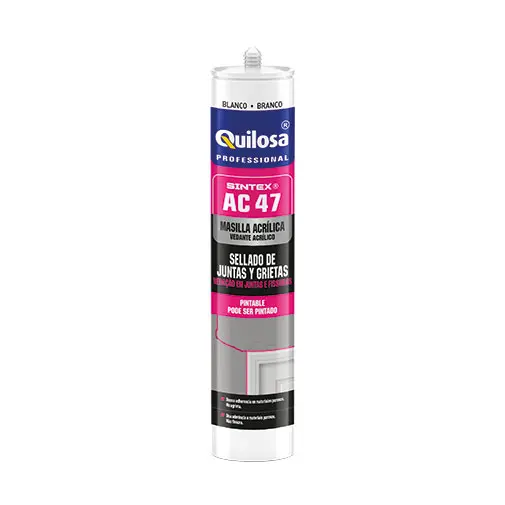 Acrílico Quilosa Sintex AC-47 300 ml branco nítido para juntas e fissuras Acrílico Quilosa Sintex AC-47 300 ml branco nítido para juntas e fissuras