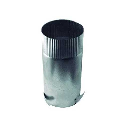 Adaptador aço galvanizado 100 mm para boca extração Adaptador aço galvanizado 100 mm para boca extração