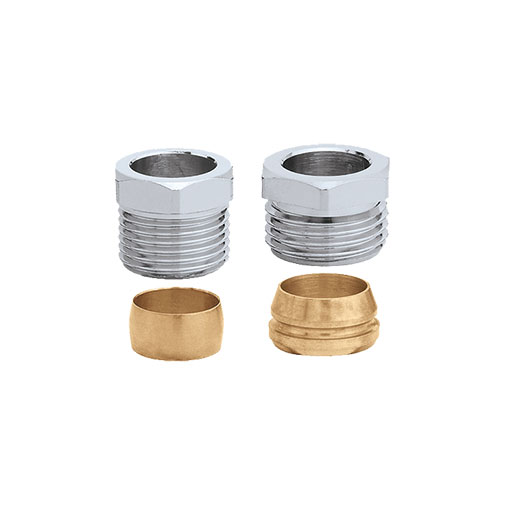 Adaptador Caleffi 1/2" x 15 mm com bicone metálico Adaptador Caleffi 1/2" x 15 mm com bicone metálico