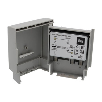 Amplificador mastro com aplicação VHF + UHF Amplificador mastro com aplicação VHF + UHF