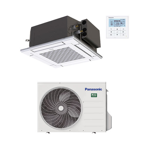 Ar condicionado monosplit Panasonic cassete 4 vias 60 x 60 2,5 kW R32 com nanoe X Ar condicionado monosplit Panasonic cassete 4 vias 60 x 60 2,5 kW R32 com nanoe X