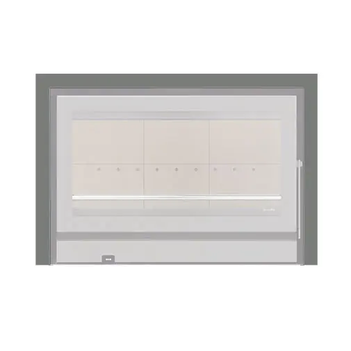 Aro 3 lados com 44 mm para recuperador calor Solzaima Rialto Eco 80 cinza Aro 3 lados com 44 mm para recuperador calor Solzaima Rialto Eco 80 cinza