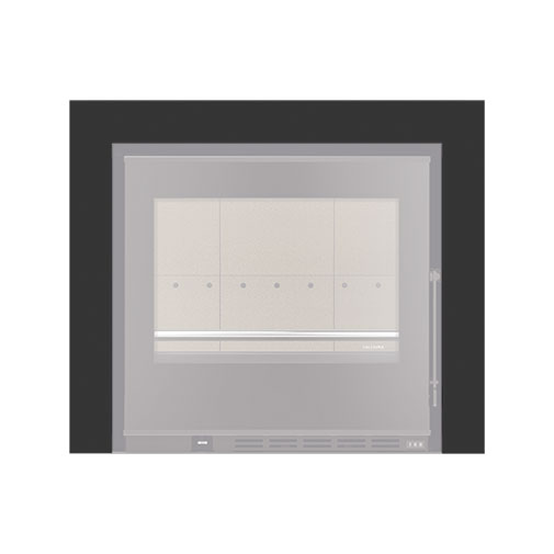 Aro 3 lados com 74 mm para recuperador calor Solzaima Hera Eco 60 preto Aro 3 lados com 74 mm para recuperador calor Solzaima Hera Eco 60 preto