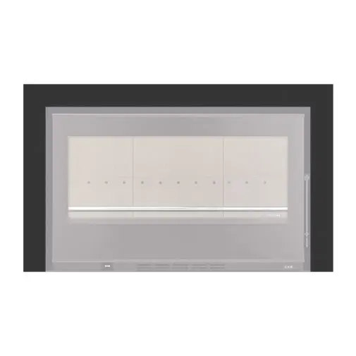 Aro 3 lados com 74 mm para recuperador calor Solzaima Juno Eco 90 preto Aro 3 lados com 74 mm para recuperador calor Solzaima Juno Eco 90 preto