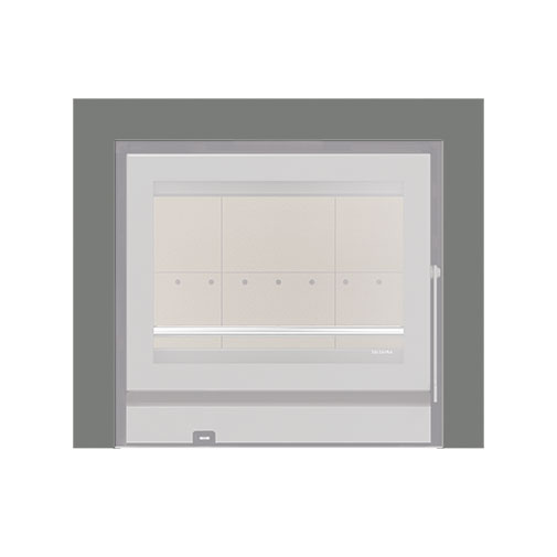 Aro 3 lados com 74 mm para recuperador calor Solzaima Siena Eco 60 cinza Aro 3 lados com 74 mm para recuperador calor Solzaima Siena Eco 60 cinza