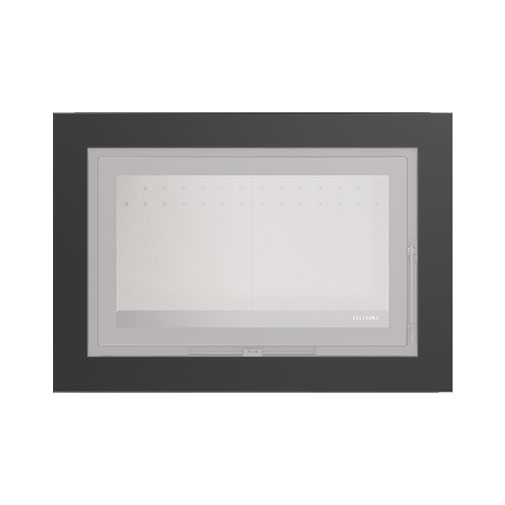 Aro 4 lados com 74 mm para recuperador calor Solzaima Ecofogo/Mytho Eco preto Aro 4 lados com 74 mm para recuperador calor Solzaima Ecofogo/Mytho Eco preto
