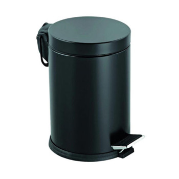Balde de pedal 5 L inox preto mate Balde de pedal 5 L inox preto mate