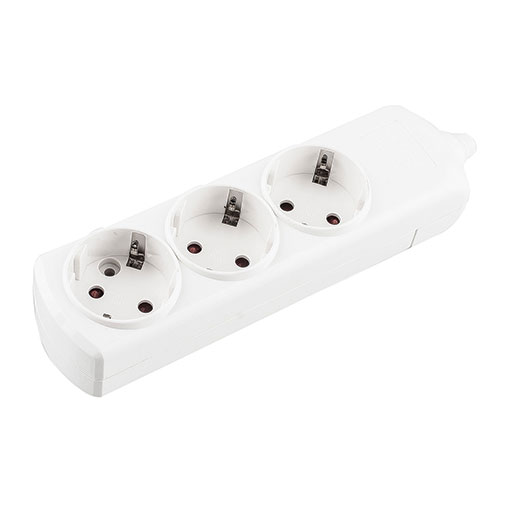 Bloco 3 tomadas Norteli com interruptor luminoso e cabo 3 m