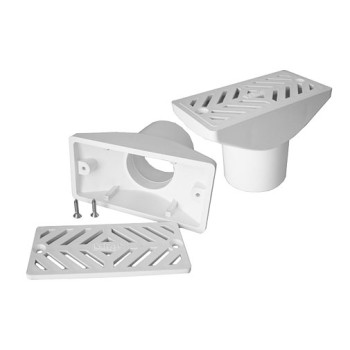 Boca aspiração retangular ABS Kripsol BTS 142 x 69 mm ligação 63 mm para betão Boca aspiração retangular ABS Kripsol BTS 142 x 69 mm ligação 63 mm para betão