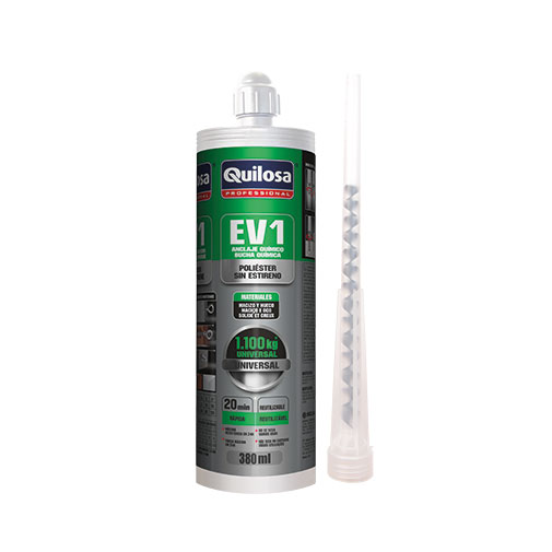 Bucha química poliéster Quilosa EV1 410 ml cinza sem estireno Bucha química poliéster Quilosa EV1 410 ml cinza sem estireno