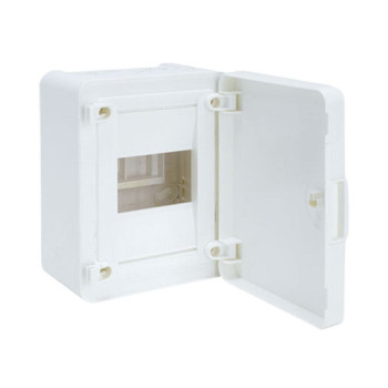 Caixa Hager Golf 1 fila 4 módulos saliente com porta opaca