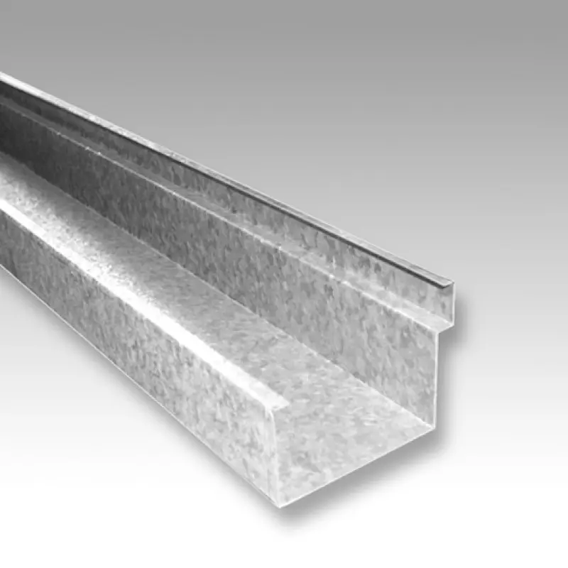 Caleira metálica 250 x 50 mm quadrada 6 m