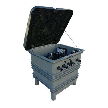 Caseta para filtro laminado Aster 550 e bomba circulação Sena 1 hp Caseta para filtro laminado Aster 550 e bomba circulação Sena 1 hp