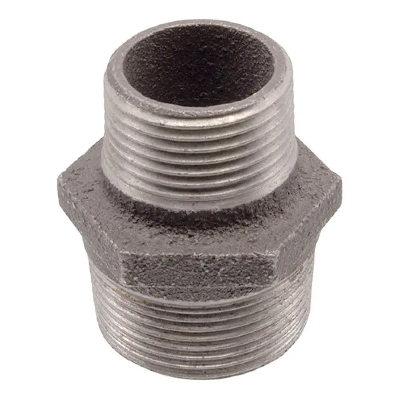 Casquilho duplo redução ferro preto Atusa 1.1/4" x 1" Casquilho duplo redução ferro preto Atusa 1.1/4" x 1"