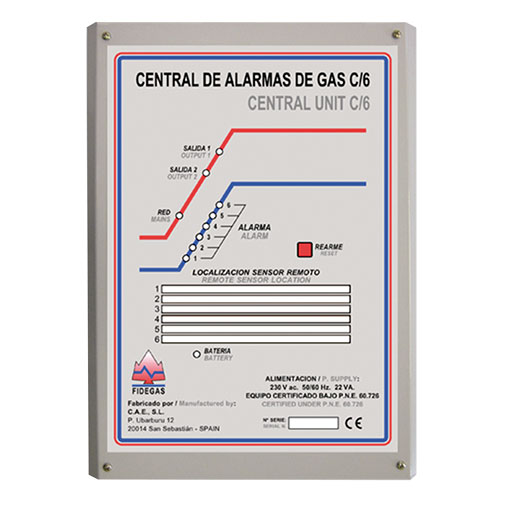 Central deteção Fidegas C/6 6 zonas Central deteção Fidegas C/6 6 zonas