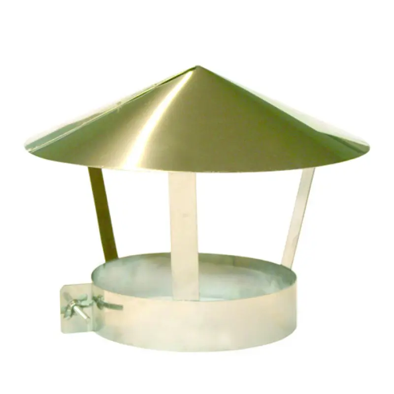 Chapéu chinês parede simples inox 304 125 mm