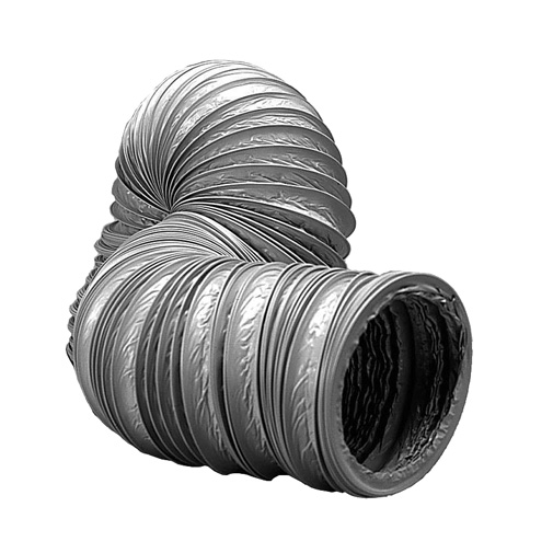 Conduta flexível PVC 125 mm x 6 m cinza