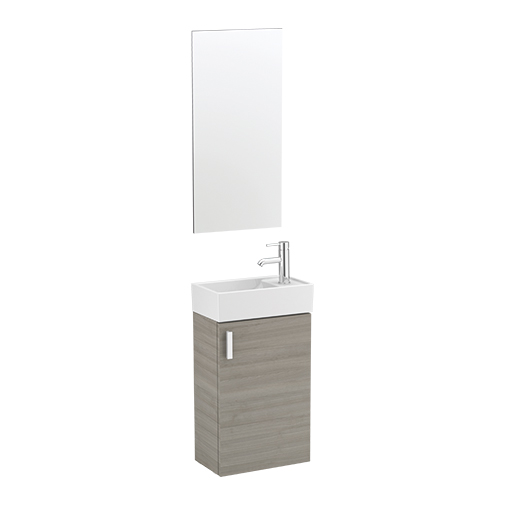 Conjunto móvel Sanitana Pike 40 cinza com lavatório Albus 40 Conjunto móvel Sanitana Pike 40 cinza com lavatório Albus 40