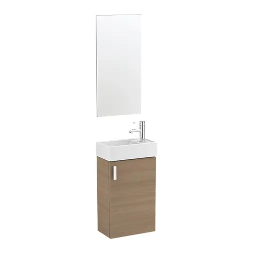 Conjunto móvel Sanitana Pike 40 nogueira com lavatório Albus 40 Conjunto móvel Sanitana Pike 40 nogueira com lavatório Albus 40