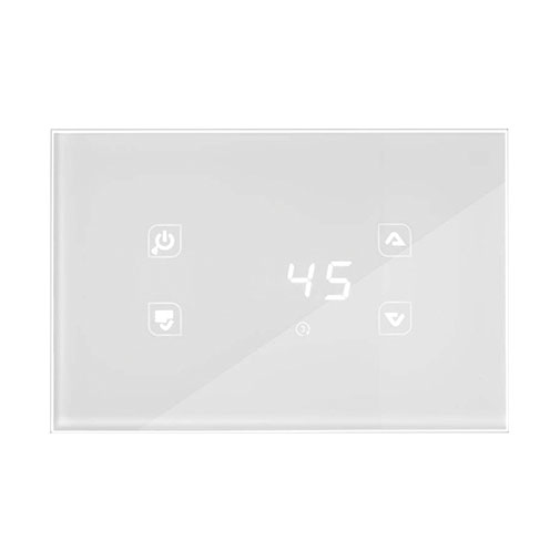 Controlador digital Insuatherm vidro branco para recuperador calor AQC e AQS Controlador digital Insuatherm vidro branco para recuperador calor AQC e AQS