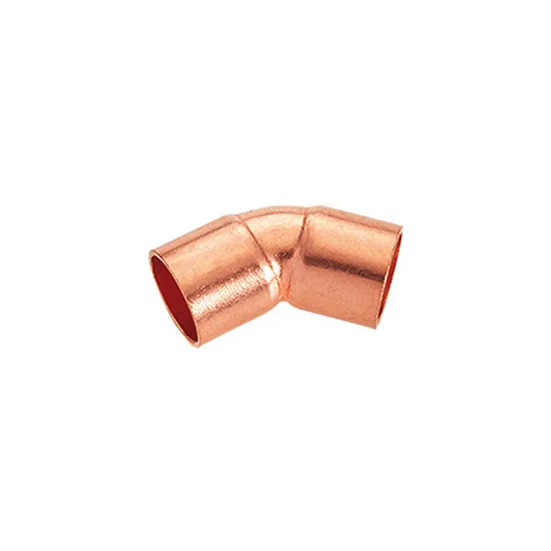 Curva 45º cobre Hecapo 7/8" F para refrigeração