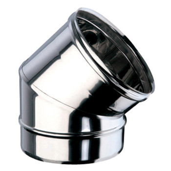 Curva 45º parede simples inox 304 Expo Inox 130 mm Curva 45º parede simples inox 304 Expo Inox 130 mm