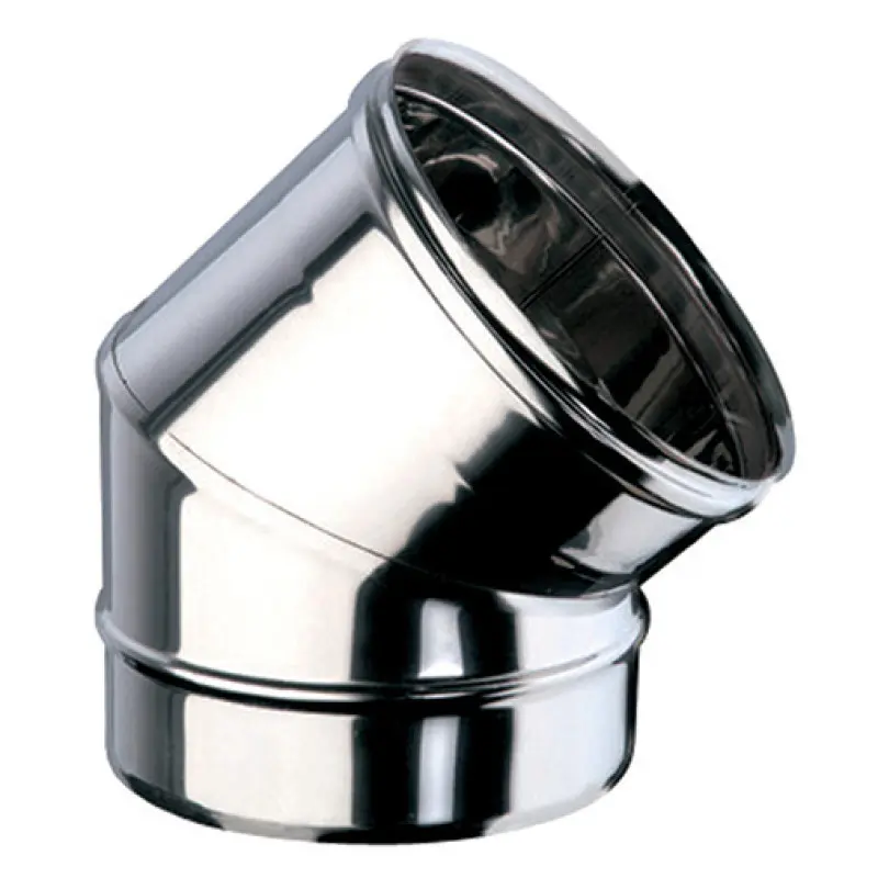 Curva 45º parede simples inox 304 Expo Inox 80 mm Curva 45º parede simples inox 304 Expo Inox 80 mm