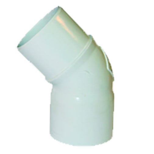 Curva 45º PVC 90 mm branca para caleira Curva 45º PVC 90 mm branca para caleira
