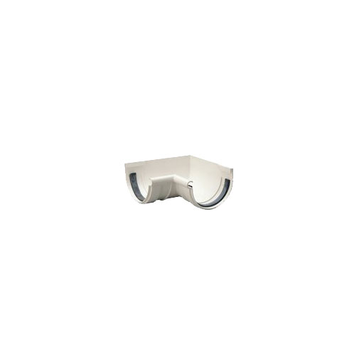 Curva 90º PVC 125 mm ângulo interior branca para caleira Curva 90º PVC 125 mm ângulo interior branca para caleira