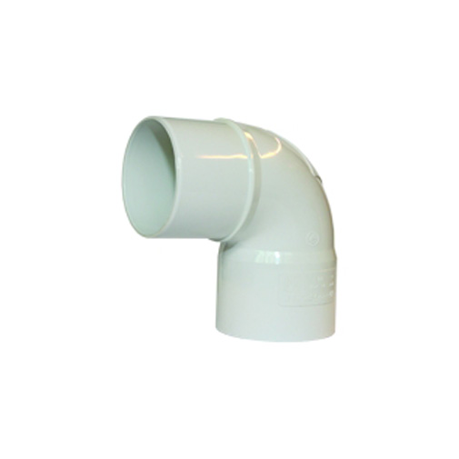 Curva 90º PVC 90 mm branca para caleira Curva 90º PVC 90 mm branca para caleira