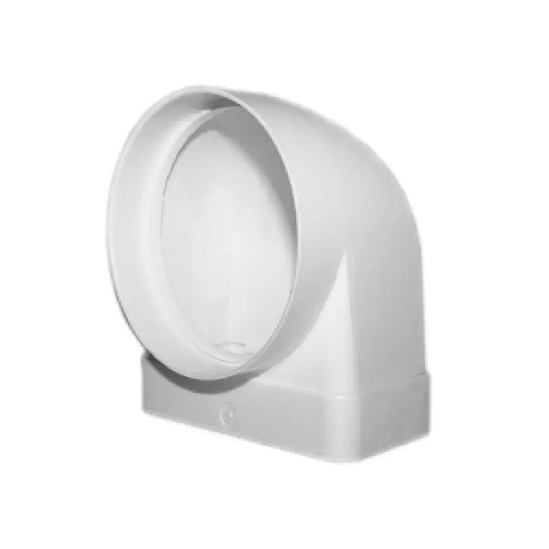 Curva 90º transição retangular/circular 55 x 110 mm - 100 mm