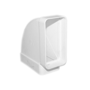 Curva 90º transição retangular horizontal 55 x 110 mm