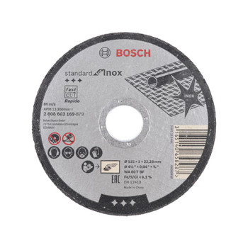 Disco corte Standard 115 x 22,23 x 1,0 mm direito para inox