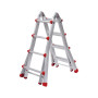 Escada articulada telescópica alumínio 4+4 degraus