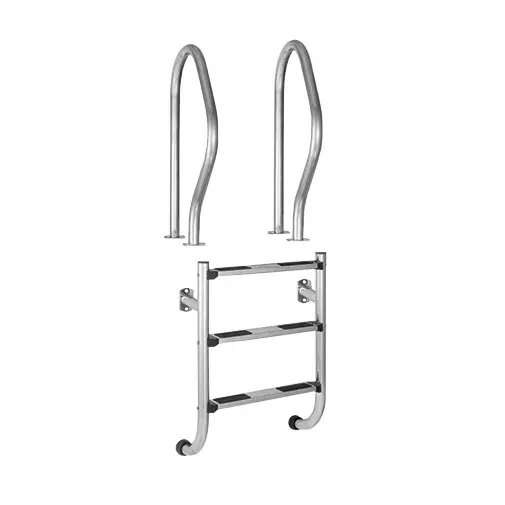 Escada bi-partida Kripsol DPI 4 inox AISI 304 - 4 degraus