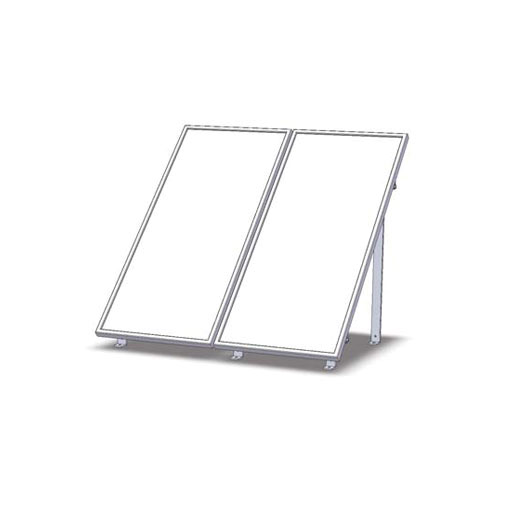 Estrutura alumínio 1 painel Atlantis CuS 2000/2600 para cobertura plana Estrutura alumínio 1 painel Atlantis CuS 2000/2600 para cobertura plana