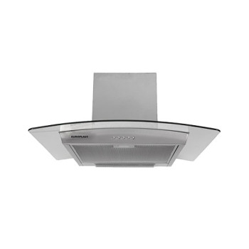 Exaustor campânula 600 x 230 x 500 mm com vidro inox