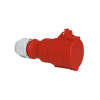 Ficha fêmea 4P 32 A vermelha