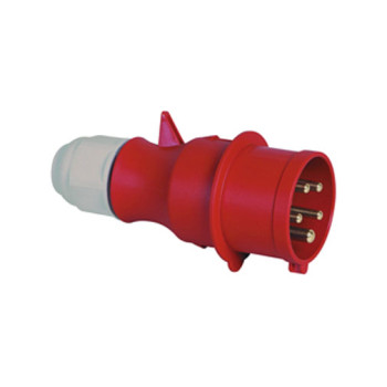 Ficha macho 4P 32 A vermelha