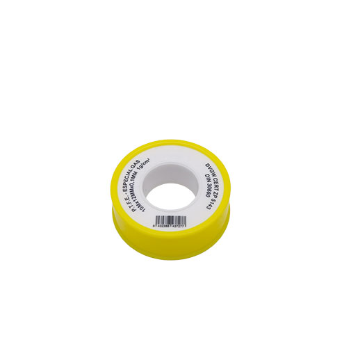 Fita teflon 0,1 mm x 12 mm rolo 12 m para gás Fita teflon 0,1 mm x 12 mm rolo 12 m para gás