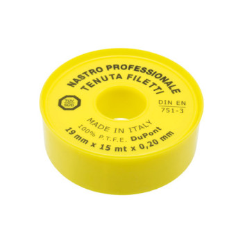 Fita teflon 0,2 x 19 mm rolo 15 m azul para água