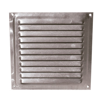 Grelha persiana inox 150 x 150 mm com regulador